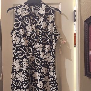 New black and white floral dress